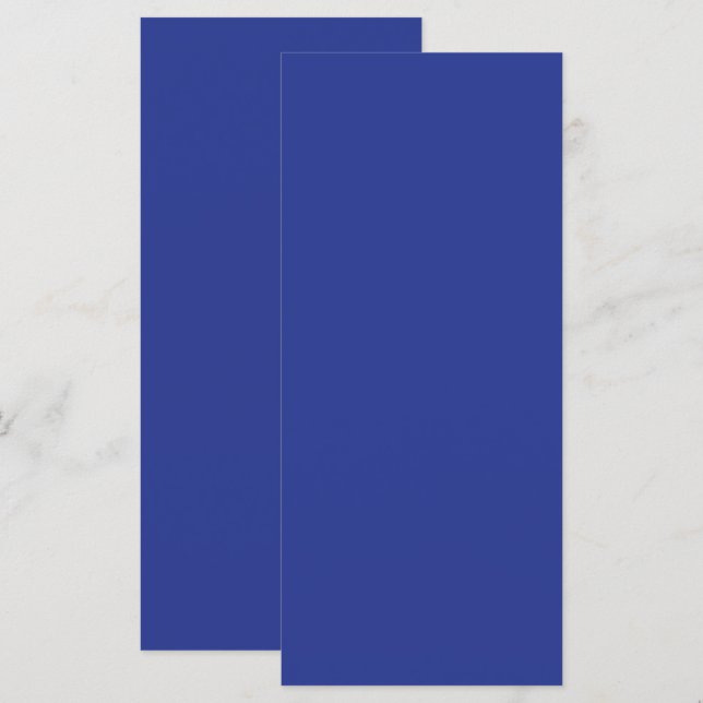 Menu Fundo Azul Escuro Sólido | Design Minimalista Ousa (Frente/Verso)