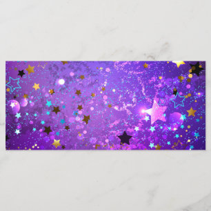 Menu Fundo de folhas roxas com estrelas