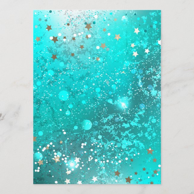 Menu Fundo do Mint Turquoise Foil (Frente)