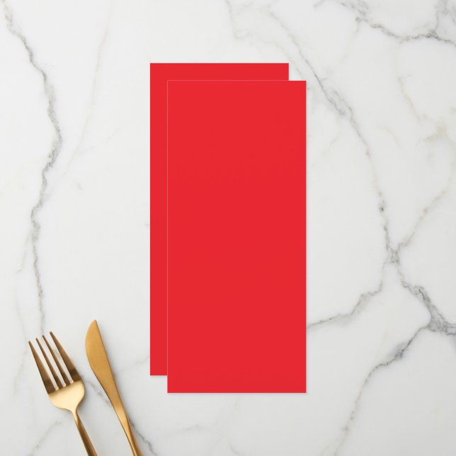 Menu Fundo Vermelho Sólido (Frente/Verso In Situ)
