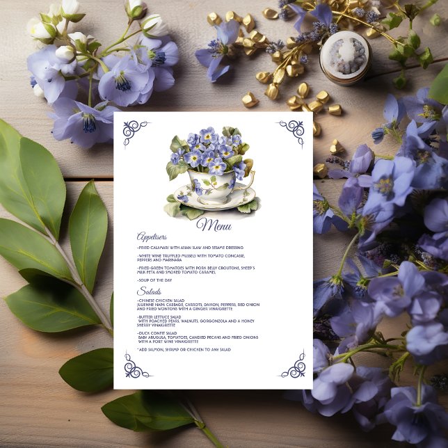 Menu Futuro Disco Comum Noite Primrose Casamento Floral (Future Dusk Wedding)