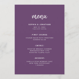 Menu Gabinete de Script Minimalista Moderno | Casamento