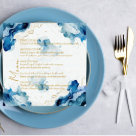 Menu Gala dos Sonhos de Mármore AZUL