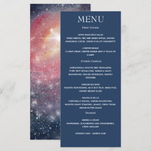 Menu Galáxia Azul Púrpura Vermelha Noturna Moderna
