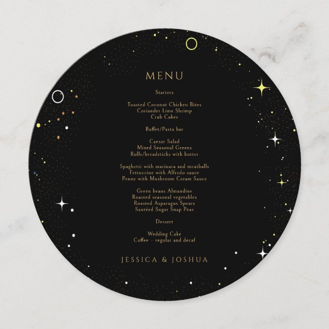 Menu Galáxia Negra Celestial, Casamento de Poeira em Es (Frente)