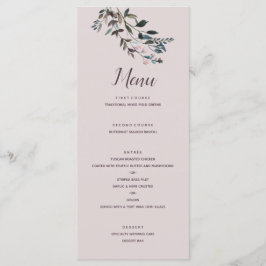 Menu Garden Crest | Mauve Purple Floral Wedding Script