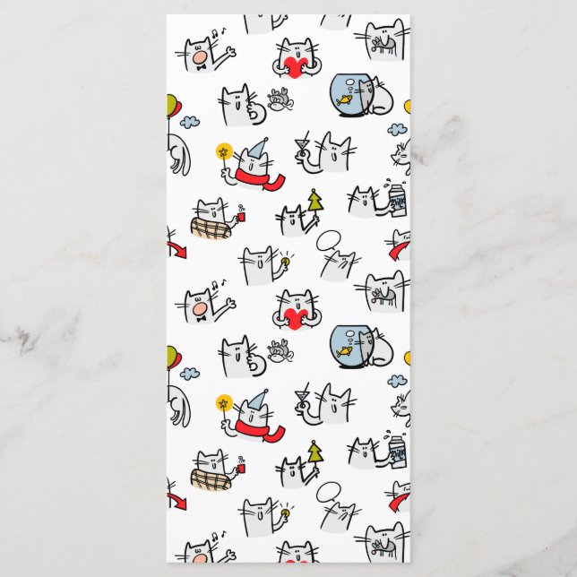 Menu Gatos engraçados, leite e magia. (Frente)