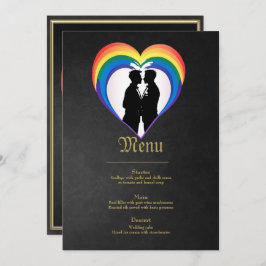 Menu Gay elegante silhuetas.