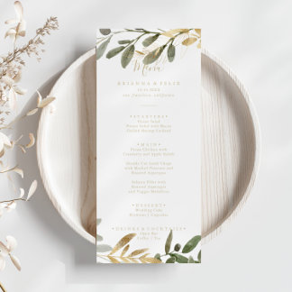 Menu Geométrico Dourado Greenerescência Cair