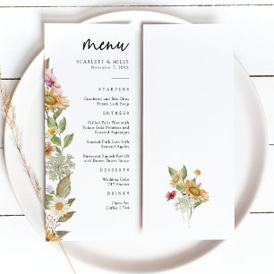 Menu Girassol Elegante