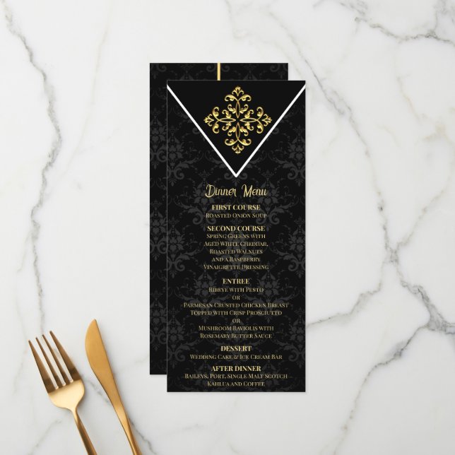 Menu Glam Wedding Noite (Frente/Verso In Situ)