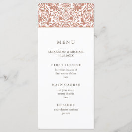 Menu Glitter Dourado Rosa do Glam Elegant Faux