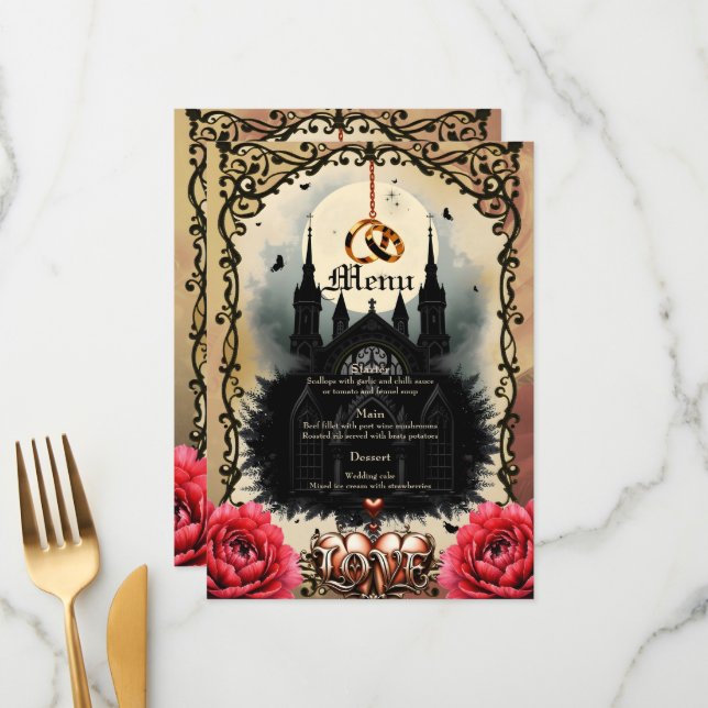 Menu Gothic Moon –Eternal Love Beneath the Midnight Sky (Frente/Verso In Situ)