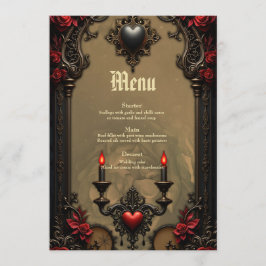 Menu Gótico Romance: Paixão Oculta