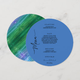 Menu Gradiente de mistura artística etérea aquarela