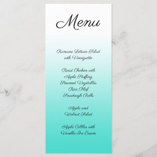 Menu Gradiente Turquesa Minimalista