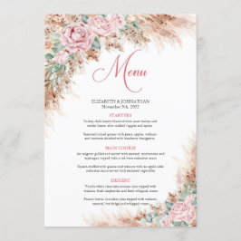 Menu Grama tropical da pampa e rubor e folhagens