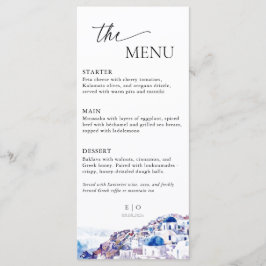 Menu Grécia Santorini Destino de Casamento Verão