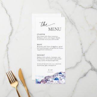 Menu Grécia Santorini Destino de Casamento Verão