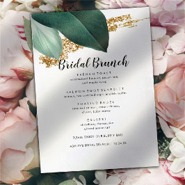 Menu Greenery and Glitter Bridal Brunch