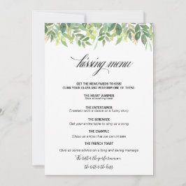 Menu Greenery Summer Destination Kissing