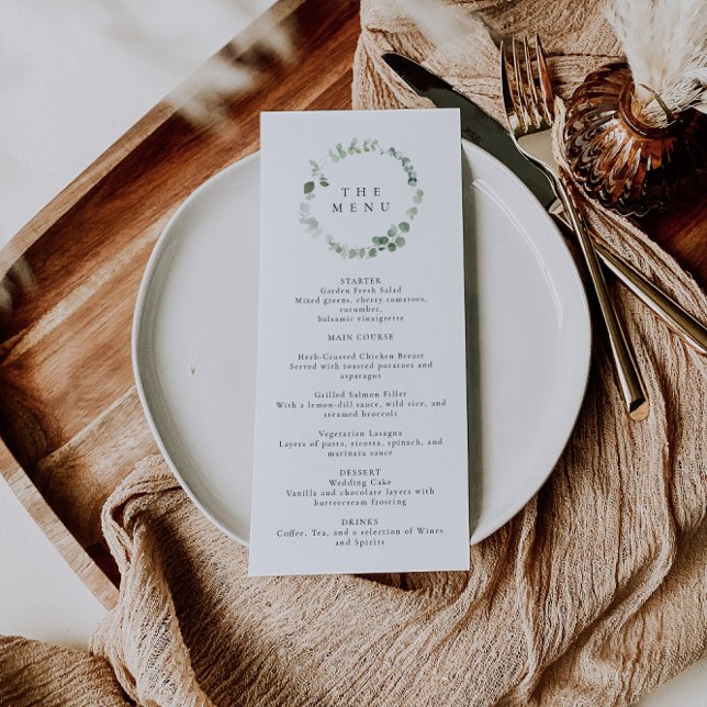Menu Greenery Wedding (Criador carregado)