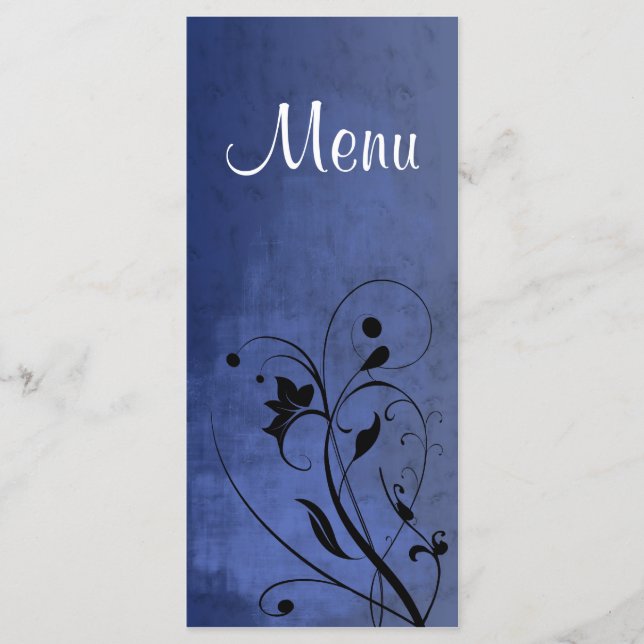 Menu grunge floral (Frente)