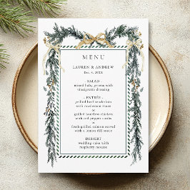 Menu Guirlanda de Verdura de Inverno Casamento Dourado 