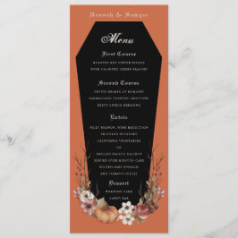 Menu Halloween Vampire Coffin Festa de casamento Terrac