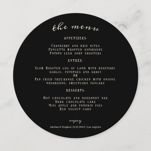 Menu Hallowen Gothic Skulls Tarot O Casamento Dos Amant (Frente)