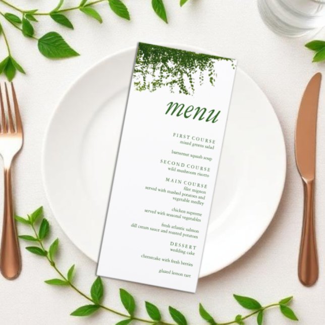 Menu Hanging Ivy Greenery Wedding (Criador carregado)