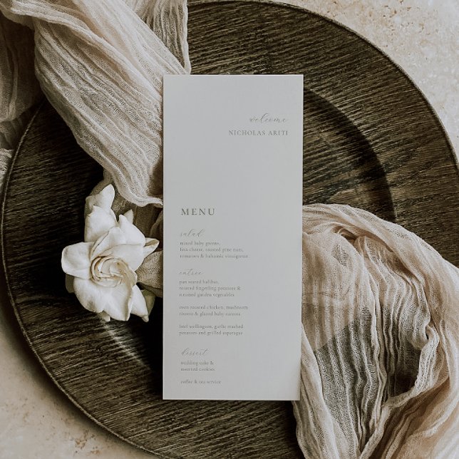 Menu HARMONY Sage Green Place Card (Criador carregado)
