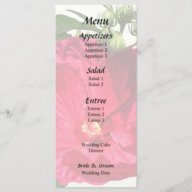 Menu Hibisco Rosa Escuro (Frente)