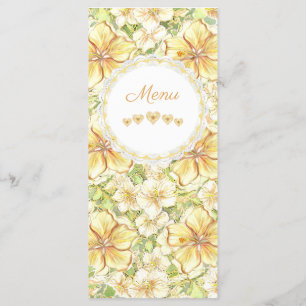 Menu Hibiscus & lace AMARELO