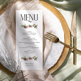 Menu Holly e Red Berries Casamento no inverno