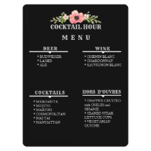 MENU HORA DE COCKTAIL Personalizável