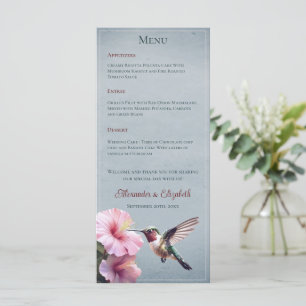 Menu Hummingbird e Hibiscus   Casamento Azul