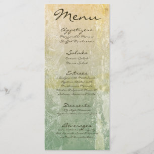 Menu Idade de Victorian antiga floral do vintage de 25