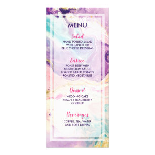 Menu ideal do casamento de Marbleous
