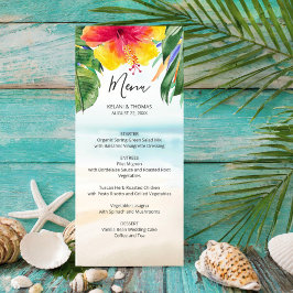 Menu Ilha Breeze | Casamento de Flor de Palma de Praia 