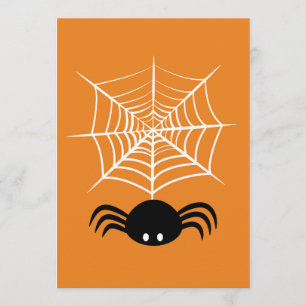 Menu Ilustração Assustadora de Aranha de Halloween