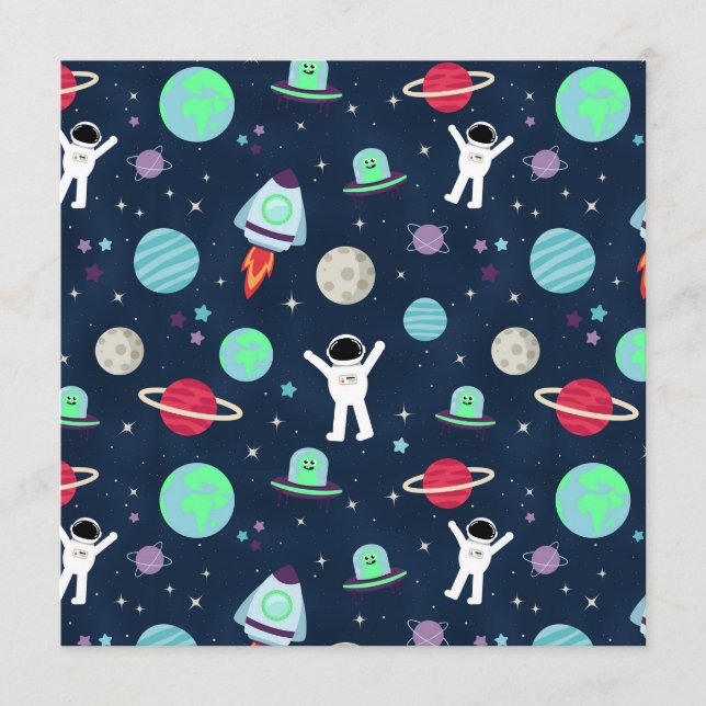 Menu Ilustração de padrão de espaço (Frente)