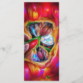 Menu Indicador de Reflexões de Tulipas de Abstrato vibr