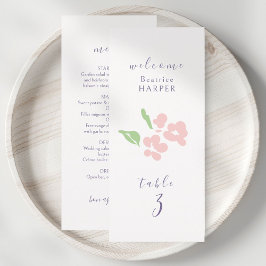 Menu Ivory | Floral Wedding Table number Combo Flat