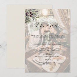 Menu Ivory Olive Photo Wedding