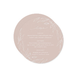 Menu Janta de Ação de Graças Blush Leaf Motif
