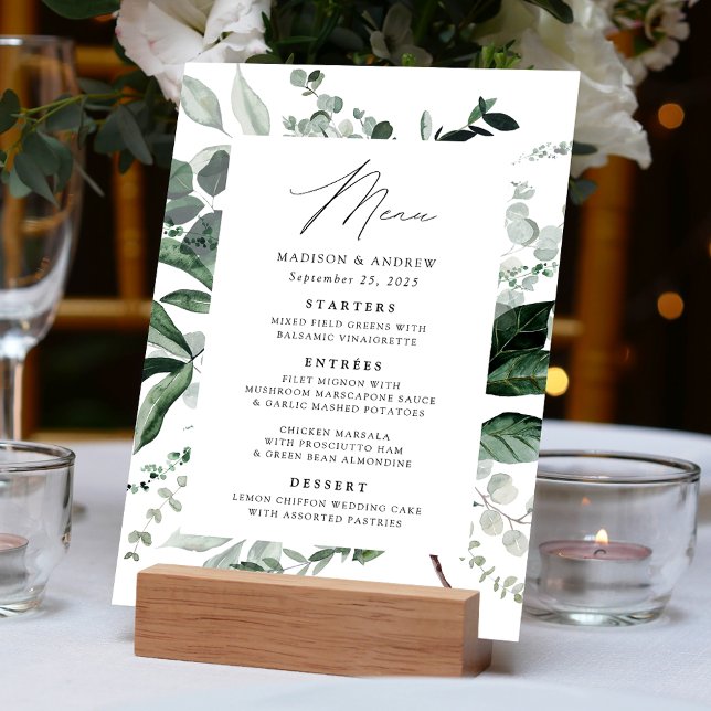 Menu Jantar de Casamento com Abundante Verdejamento (Criador carregado)