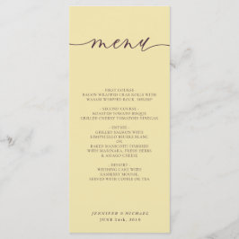 Menu Jantar de Casamento com Rótulo de Figos e Champanh