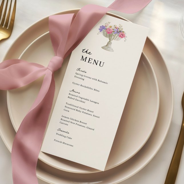 Menu Jantar de Casamento com Urna de Jardim Toscana (Criador carregado)