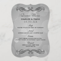Jantar de casamento elegante em cinza platina e pr